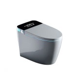 세라믹 일체형 직수 리모컨 비데 푸세식 욕실 올인원 위생도기 앉는 무선 변기 간이 2 그레이스크린간편배합 표시없이세척건조 수압제 305mm... 