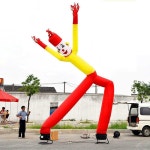 춤추는풍선 벌룬 대형 탁상용 바람 광대 주유소 식당 에어벌룬 춤추는인형 홍보 파티 행사 축제 식당개업 1. 6m 빨강파랑 모자(풍기 제외)... 