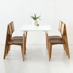 아나타 테이블 12080 화이트 + 소로홈 원목의자 BDC30 라탄 4인 세트 : 마켓비 공식스토어