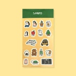 [고마쭈]  산뽀 2 스티커 : 그리다 유리알유희