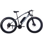 팻바이크 전기자전거 MTB 배달 광폭 자전거 1000W 10A 펫바이크 전동 26인치 블랙 레드 스포크 휠 36V8A 26km 21단 : Pop몰