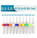 전동 마이크로 드릴 비트 텅스텐 카바이드 PCB 드릴 비트 10PCS 세트(A1359) : 용천삼리