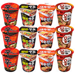 농심 신라면+튀김우동+새우탕+오징어짬뽕 소컵 4종 3개씩 컵라면 작은컵 : 킹스랜드