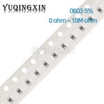 0603 5 SMD 저항기 0R 10M 1/10W 10 100 150 220 330 470 ohm 1K 2 2K 4 7K 10K 100K 1M 1R 10R 100R 150R 220 : 분당플렉스17