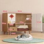 대형 단층 고양이 놀이터 숨숨집 고양이화장실 화장실 우드 : 행쇼물류07