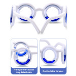 렌즈 없는 멀미 방지 안경, 버티고 방지 안경, 분리형 경량 용품, 노인 및 어린이 야외 여행 : 루비나직구