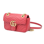 Gucci(구찌) 446744 레드 마틀라세 쉐브론 레더 GG 마몽 미니 금장 체인 크로스백110 : 중고명품 안산점
