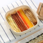 김밥재료용기 칸칸이 사각플라스틱통 냉장고수납용기 : 그로리빙