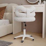 리본 의자 높이조절 회전 도르래 크림 소녀 침실 이동식 바퀴 화장대 보조 카페 : 골드아카이브