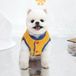 강아지누빔조끼 스누피 양면 후리스 겨울옷 옐로우 S : Pe.De