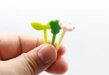 일본 데이지 꽃 도시락픽 데코픽 꾸미기 8p 1set 데코레이션 과일포크 도시락꾸미기 소풍 현장학습 유치원 어린이집 초등학생 직장인... 