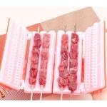 더블 로우 바베큐 고기 꼬치 기계 다기능 재사용 가능한 플라스틱 메이커 케밥 : NUU1