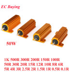 12R 200R 금속 알루미늄 50W 150R 1R 저항기 6R 5R 골드 2R 전력 500R 4R 10R 냉각 300R 0 100R RX24 8R 1K : 트렌디구대35