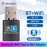 금하로지스 | BGGQGG 150Mbps 와이파이 블루투스 4.2 호환 무선 어댑터 USB 어댑터 노트북 PC 데스크탑용 동글 네트워크 카드 2.4G V4.2 : 상진물류