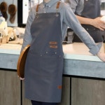 바리스타 캔버스 앞치마 카페 공방 주방 미용실 다용도 방수치마 : 둘둘하나