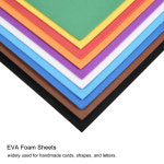 Uxcell 다채로운 EVA 폼 시트 접착식 백 1 8mm 두께 EVA 폼 시트 DIY 수제 모델 1/2 세트 20cm x 30cm : 루비나직구