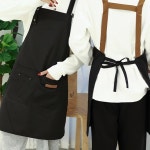 예쁜 카페 앞치마 주방 바리스타 전문가 미용실 단체복 생활방수 : 둘둘하나