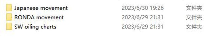 시계 제작자용 USB 스틱 시계 무브먼트 수리 연구 자료 SW 오일링 차트 아틀라스 PDF 분해보기 1 : 루비나직구