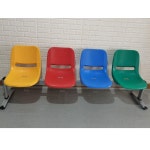 플라스틱의자 체육관 2인용 3인용 4인용 휴게실 로비 농구장 축구장 야구장 경기장 블랙+라이트그레이(2인) : 호랑이상점 1호점