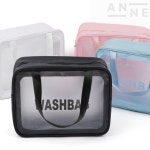 ANNE만세 블랙 PVC 다용도 방수 파우치 가방 대형 워시 백 방수 목욕탕 수영가방 : Anne 추천샵