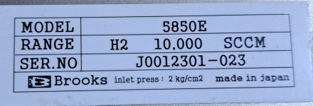 5850E H2 10,000 SCCM BROOKS MASS FLOW CONTROLLER : 현서 자동화기기
