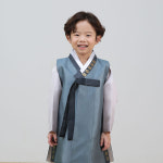 네이비 왕세자 고급 답호 백일 남아 한복 돌 왕옷 곤룡포 아기 남아한복 : 한설한복