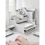 데스크탑 보관함 사무실 수조 파일 A4 다기능 펜 홀더 A4 3단 파일랙 : 꿈꾸는드림마켓