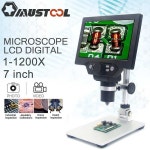 MUSTOOL G1200 디지털 현미경, 대형 컬러 스크린, 베이스 LCD 디스플레이, 연속, 12MP, 7 인치 : 하루밀알