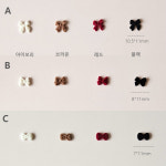 [5개]초미니 벨벳 리본 파츠 장식; 핸드메이드 부자재 리본 재료 헤어핀 재료 네일아트 재료 네일 파츠 : 라일락메이드