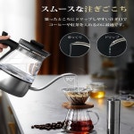 nafuhare 전기 주전자 유리 커피 0.8L 1200W 보온・예약 기능/5℃ 단위 온도 조절/℃・℉ 전환/공장 방지/자동 오프 포트 : 영원글로벌
