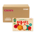 크라운제과 와플샌드 261g 12입 청송 사과맛 쿠키 : 세기푸드