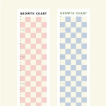 애프텐랩 자체제작 일러스트 키재기 포스터 블루격자 : aftenlab