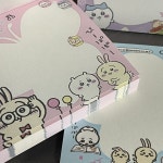 G1351 먼작귀 귀여운 포스트잇 메모지 우사기 하치와레 선물 필기 : 쿠마네상점