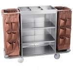 청소용 카트 호텔 운반 모텔 대차 구르마 밀차 수레 페인트(일반 천가방) : 글로벌픽유통