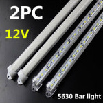 단단한 스트립 5630 LED 바 라이트 블루 그린 레드 방수 U 그루브 50CM/36LED LEDDC 12V 튜브 하드 2 개 50CM : 저무리9