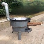 전원주택 화덕 제작 만들기 대형 고구마 삼겹살 군밤 군고구마통 드럼통화덕 난로 화로, : MJSHOP001