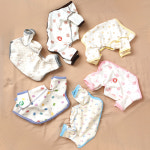 강아지옷 올인원 오가닉 여자용 애견 등단추 편안한 잠옷 실내복 베어 남아 XS : 해피앤퍼피