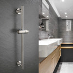 SUS304 무광 니켈 스텐 욕실 샤워 조절 슬라이드바 샤워기 거치대 걸이 샤워바 : 올데이바스