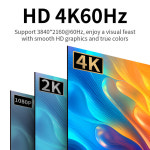 디스플레이 비디오 4K 오디오 미니 케이블 호환 Unnlink HD DP-HDMI TV 프로젝터용 PC 어댑터, 수-암 노트북 포트-HDMI 4K30Hz PVC... 