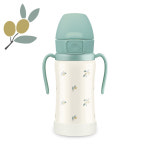 그로미미 스테인리스 빨대컵 보온 어린이집물병 올리브 300ml : 그로미미