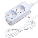 현대일렉트릭 멀티탭 일반 접지 멀티코드 콘센트 2구 5M (16A) : 다다잇지