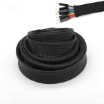 검정색 PET 브레이드 슬리브 1 M 3 5 50M 2 4 6 8 10 12 14 16 20 25 30 35 40 절연 뱀 케이블 랩 시스 60MM : 저무리9