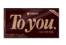 오리온 투유 우유초콜릿 60g : 이가캔몰