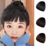 처피뱅 일자 앞머리 여자 헤어 피스 붙임 머리 부분 가발 : 프란상사