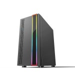 Atx 수평 데스크탑 쿨링 클리어 플라스틱  PC 케이스 게임 LED 라이트 스트립 포함 : 시구왕입실론