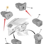 비상 전등 센터 푸조 301 시트로엥 엘리리스용 위험 96765882ZD 96765876ZD : 저무리9