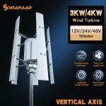 SMARAAD 수직 축 자기 부상 풍력 터빈, 자유 에너지 저속 저소음, 가정용 농장 220V, 3KW, 4KW : 프린스타32