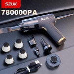 에어건청소기 차량용 무선 진공 핸디 강력 미니 자동차 SZUK 자동차 진공 청소기, 780000Pa 미니 핸드헬드 청소 기계, 강력한 휴대용 송풍기... 