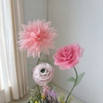 자이언트플라워 다알리아 대형꽃 실크플라워 페이퍼플라워 이벤트 포토존 만들기 : 나풀