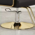 미용실 의자 이발소 헤어샵 가구 뷰티샵 체어 바버샵 커트 메이크업 용품 A형 블랙 실버 : ZeroHeart